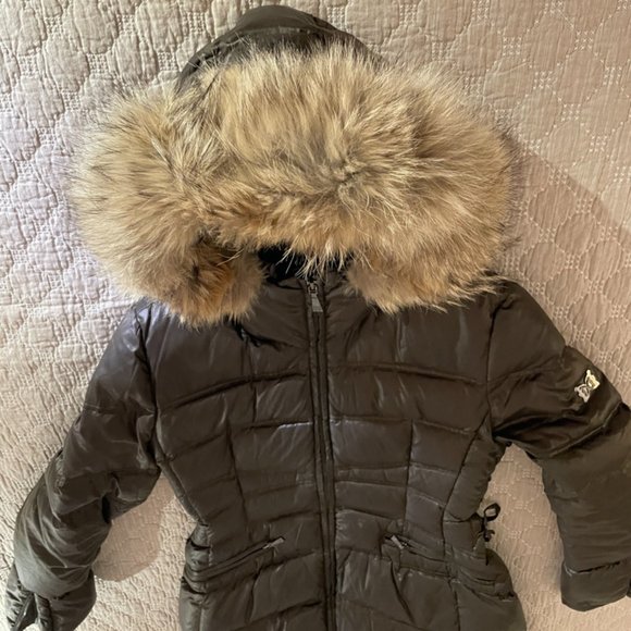 DAWN LEVY- Cloe Fur Hooded Quilted Coat - Picture 3 of 11